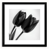 Floral and botanical frame design in matte black, showcasing intricate leaf patterns and elegant detailing, perfect for enhancing home decor aesthetics.