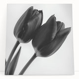 Floral and botanical stretched canvas artwork leaning against a white wall, showcasing vibrant colors and intricate details, perfect for home decor.