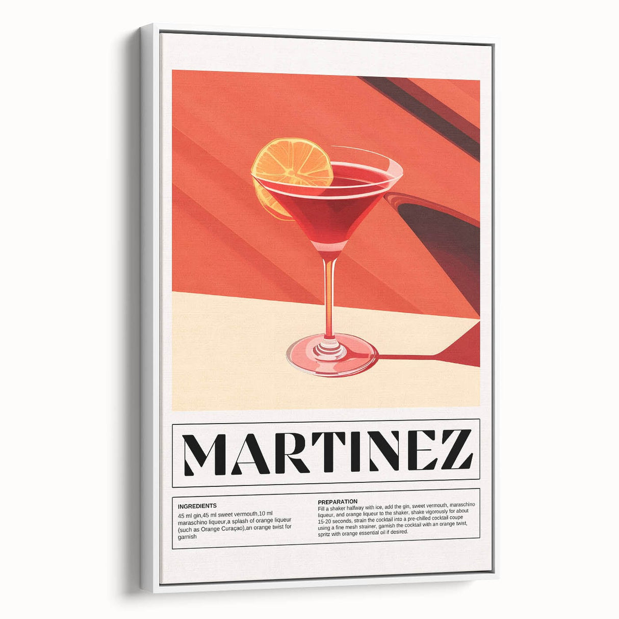 Vintage poster art of assorted colorful cocktails on a black background, framed canvas, ideal for living room decor.