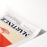 Extra large wall art featuring line art flowers in black on white, ideal for large living room wall decor.