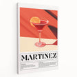 Large stretched canvas featuring vibrant illustrations of various foods and drinks, ideal for kitchen wall art.