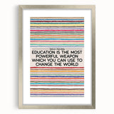 Textured abstract art print in muted earth tones on a framed canvas, suitable for bedroom decor.