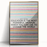 Large art print of a mid-century modernist food-themed illustration in gold and black tones, framed in acrylic.