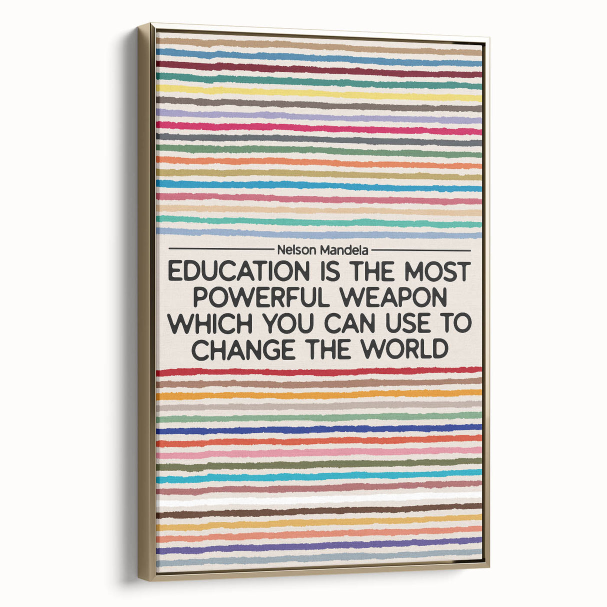 Framed canvas featuring a vintage poster art style landscape in muted earth tones, ideal for bedroom wall decor.