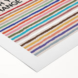 Art deco poster featuring a stylized food illustration in bold black and white, printed on rolled canvas.