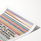 Extra large wall art featuring line art flowers in black on white, rolled print, suitable for large living room decor.