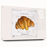 Acrylic print of assorted pastries in soft beige and brown tones, ideal for dining room decor.