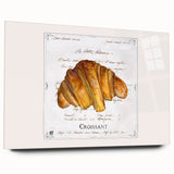 Large abstract wall art depicting assorted pastries in vibrant colors on acrylic glass.