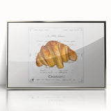 Mid-century modernist art featuring assorted pastries in muted pastel tones on a framed acrylic print.