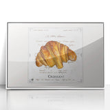 Art deco poster featuring assorted pastries in soft pastel colors, framed in white acrylic, suitable for nursery wall art.