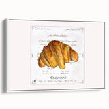 Vintage poster art of colorful pastries on a framed canvas, ideal for living room decor.