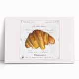 Black and white photo of assorted pastries on a stretched canvas, ideal for kitchen wall art.