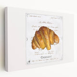 Large art depicting an array of pastries in soft beige and brown tones on a stretched canvas, suitable for kitchen wall art.