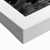 Large art featuring a black and white landscape painting on stretched canvas, ideal for bedroom wall decor.