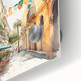 Mexican Fiesta Wall Art - Colorful Street Scene with Papel Picado