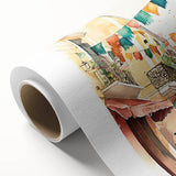 Mexican Fiesta Wall Art - Colorful Street Scene with Papel Picado