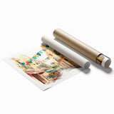 Mexican Fiesta Wall Art - Colorful Street Scene with Papel Picado