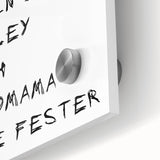 Spooky Character Names Halloween Wall Art - Halloween Wall Decor