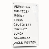 Spooky Character Names Halloween Wall Art - Halloween Wall Decor