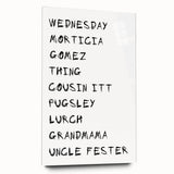 Spooky Character Names Halloween Wall Art - Halloween Wall Decor