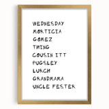 Spooky Character Names Halloween Wall Art - Halloween Wall Decor