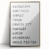 Spooky Character Names Halloween Wall Art - Halloween Wall Decor