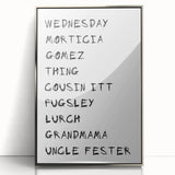 Spooky Character Names Halloween Wall Art - Halloween Wall Decor