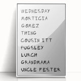 Spooky Character Names Halloween Wall Art - Halloween Wall Decor