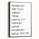 Spooky Character Names Halloween Wall Art - Halloween Wall Decor