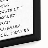 Spooky Character Names Halloween Wall Art - Halloween Wall Decor