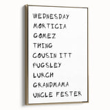 Spooky Character Names Halloween Wall Art - Halloween Wall Decor