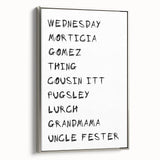 Spooky Character Names Halloween Wall Art - Halloween Wall Decor