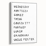 Spooky Character Names Halloween Wall Art - Halloween Wall Decor