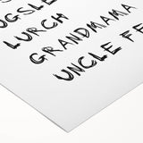 Spooky Character Names Halloween Wall Art - Halloween Wall Decor