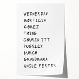 Spooky Character Names Halloween Wall Art - Halloween Wall Decor