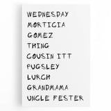 Spooky Character Names Halloween Wall Art - Halloween Wall Decor