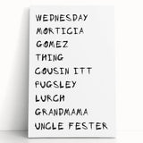 Spooky Character Names Halloween Wall Art - Halloween Wall Decor