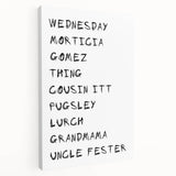 Spooky Character Names Halloween Wall Art - Halloween Wall Decor