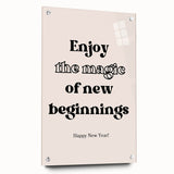 Enjoy the Magic of New Beginnings - New Year Wall Art Print
