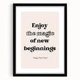 Enjoy the Magic of New Beginnings - New Year Wall Art Print