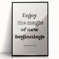Enjoy the Magic of New Beginnings - New Year Wall Art Print