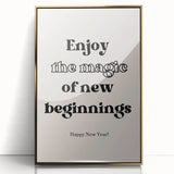 Enjoy the Magic of New Beginnings - New Year Wall Art Print