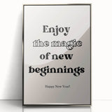 Enjoy the Magic of New Beginnings - New Year Wall Art Print