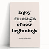 Enjoy the Magic of New Beginnings - New Year Wall Art Print