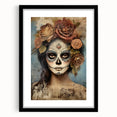 Romantic Sugar Skull Woman – Día de los Muertos Wall Art