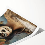 Romantic Sugar Skull Woman – Día de los Muertos Wall Art