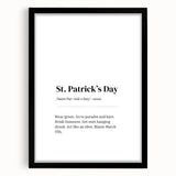 Funny St. Patrick’s Day Wall Art – Irish Typography Print Decor