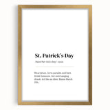 Funny St. Patrick’s Day Wall Art – Irish Typography Print Decor