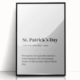 Funny St. Patrick’s Day Wall Art – Irish Typography Print Decor