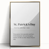 Funny St. Patrick’s Day Wall Art – Irish Typography Print Decor